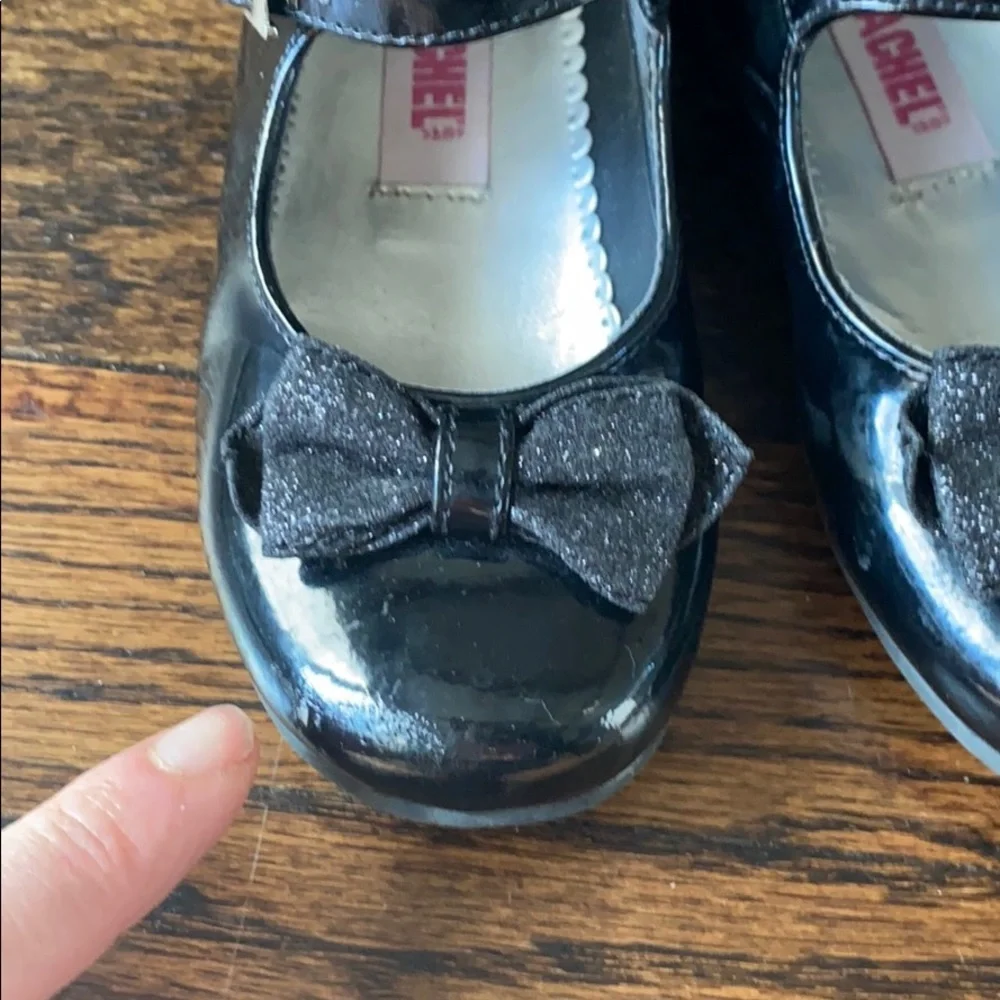 Patten leather Mary Jane dress shoes.